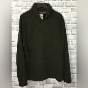 Relwen Men’s Green Ribbed Pullover Shawl Neck Sweater Size XXL - M403